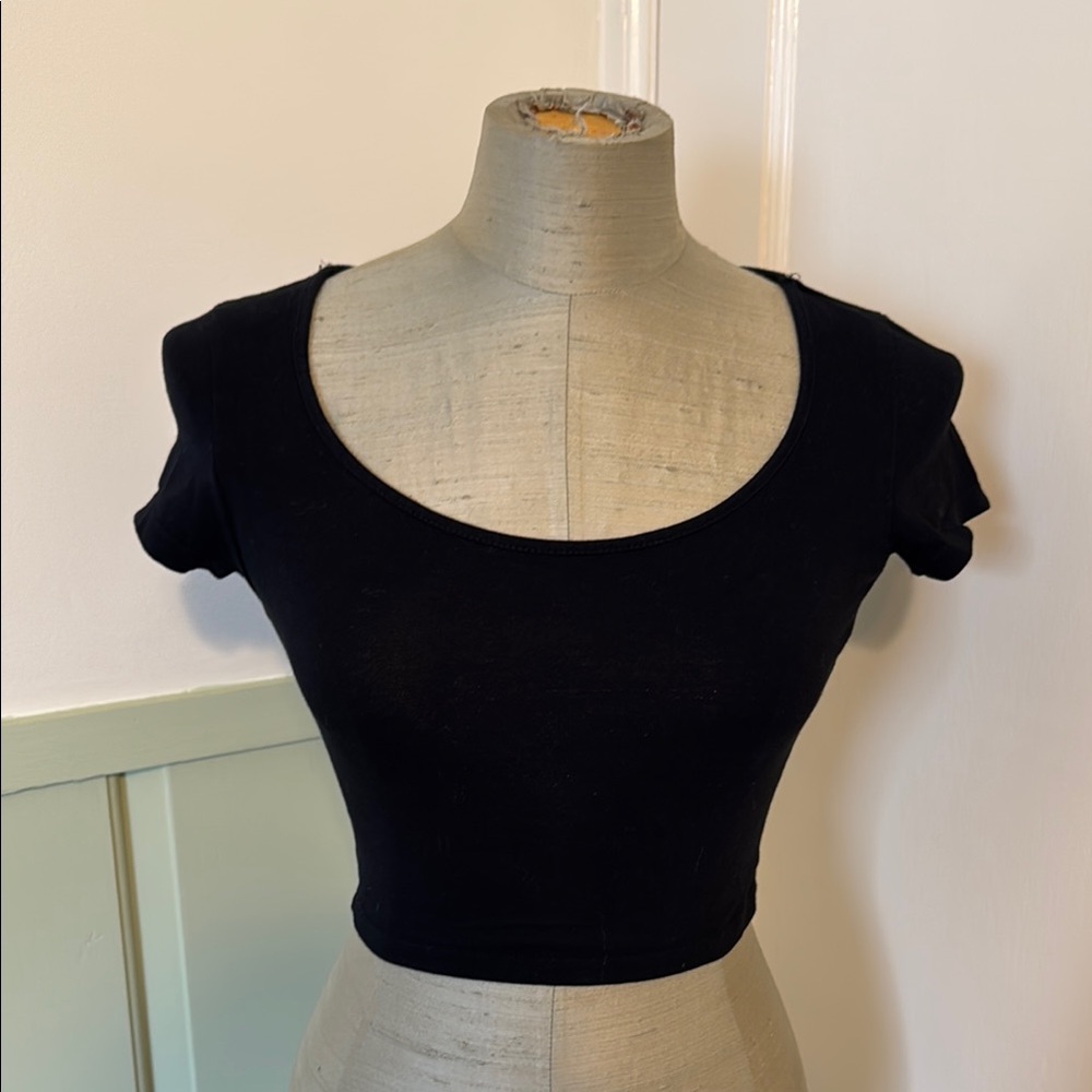 Classic Black Women's Crop Top